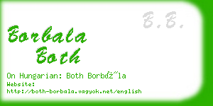 borbala both business card